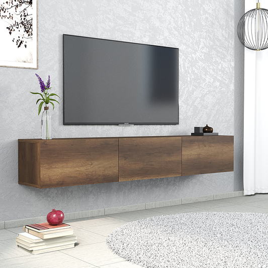 Tuscania Floating TV Stand & Media Console for TVs up to 80" - Walnut Color