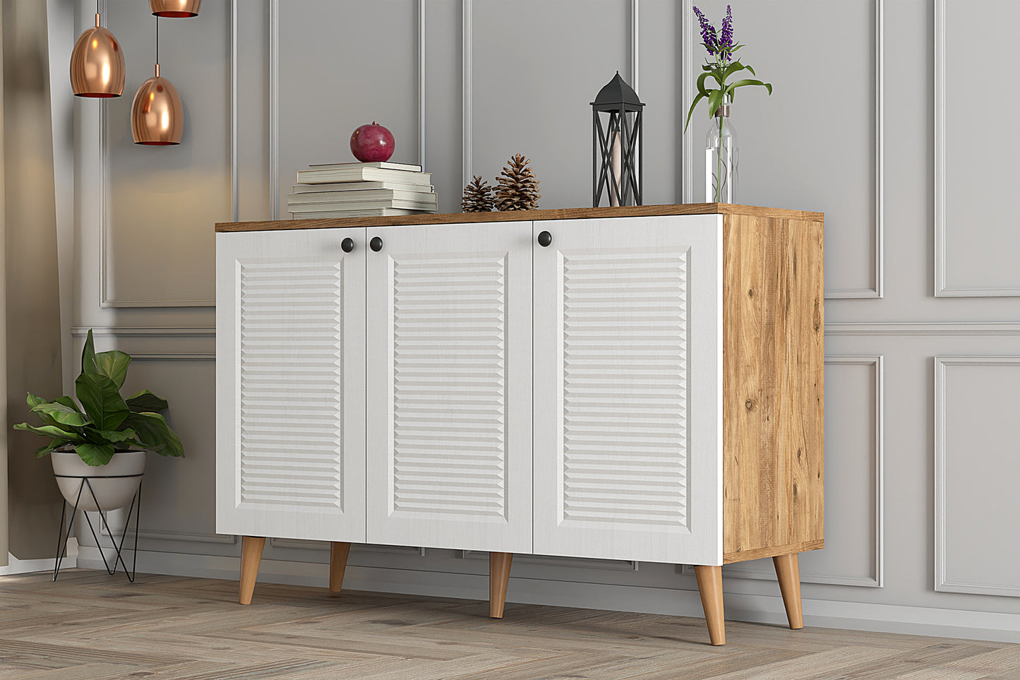 Colmar Sideboard with Shelf Modern Storage Cabinet Accent Console
