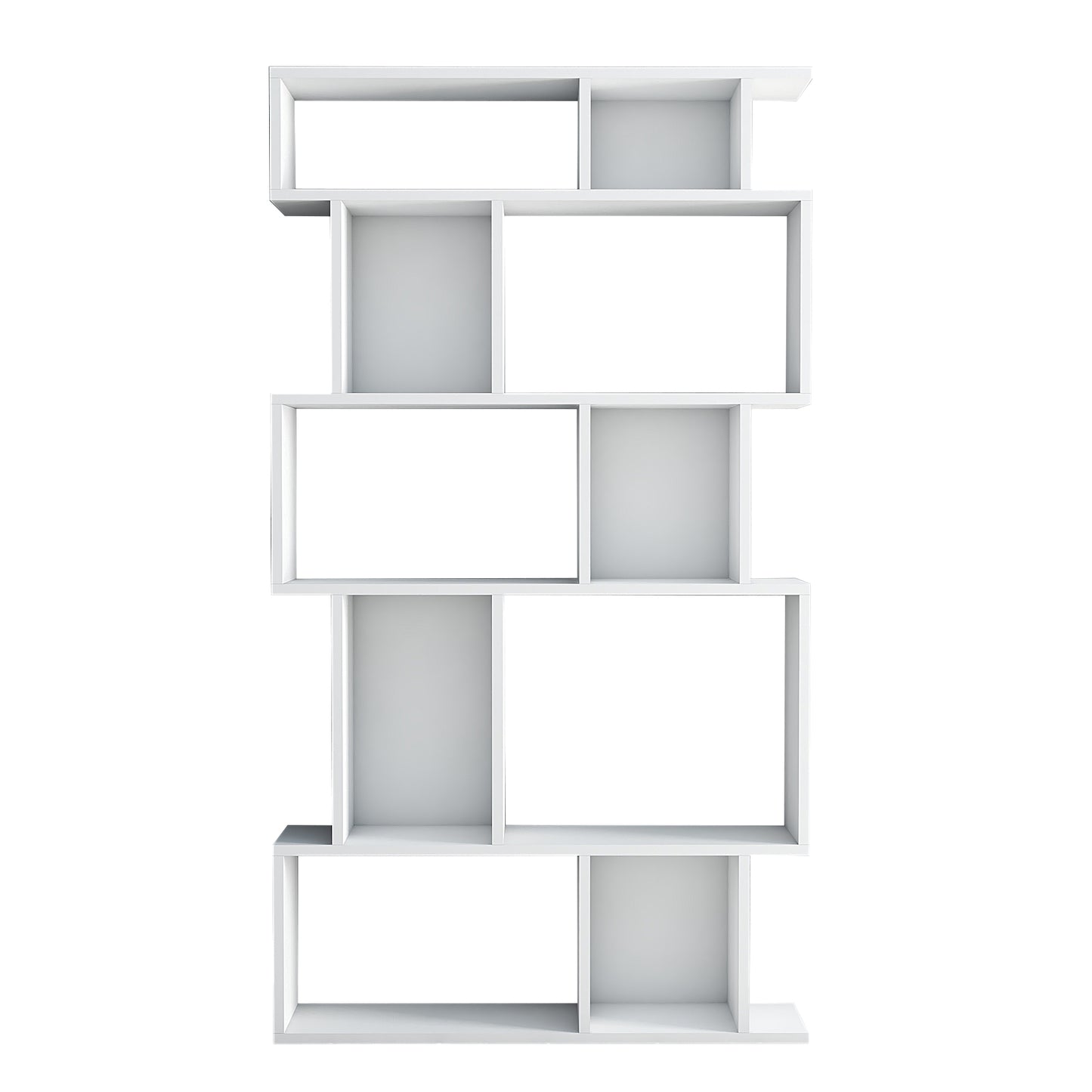 Sardunia Modern White 10 Shelf Bookcase